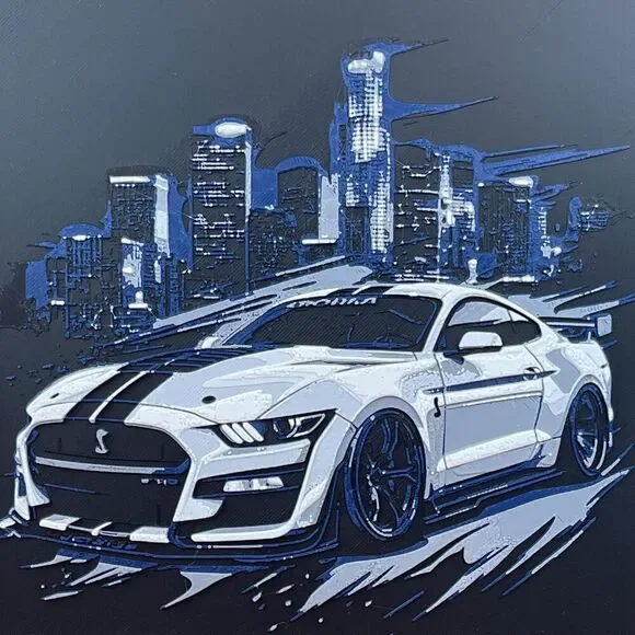 Ford Mustang Cobra Wall Art, Wall Art, Car Art, Textured Art - Picture 8 of 10